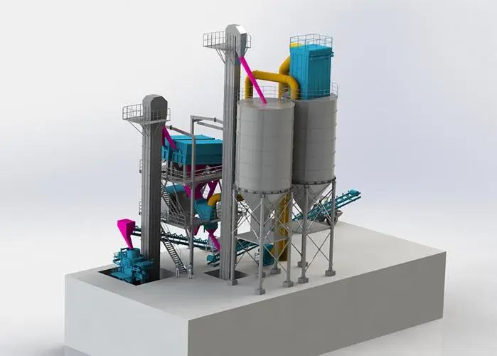 Traditional sand making production line VS tower sand making building