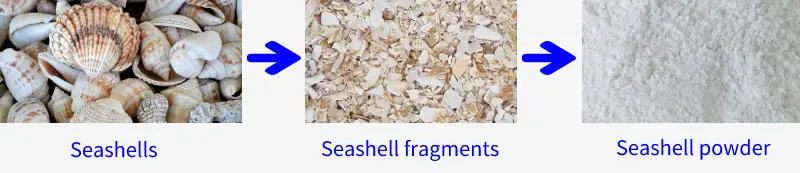 Seashell powder use and powder making equipment