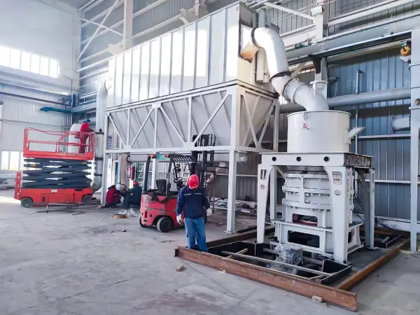 Installation site of HGM100 ring roller mill in Xinjiang, China