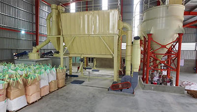 Calcium carbonate milling process