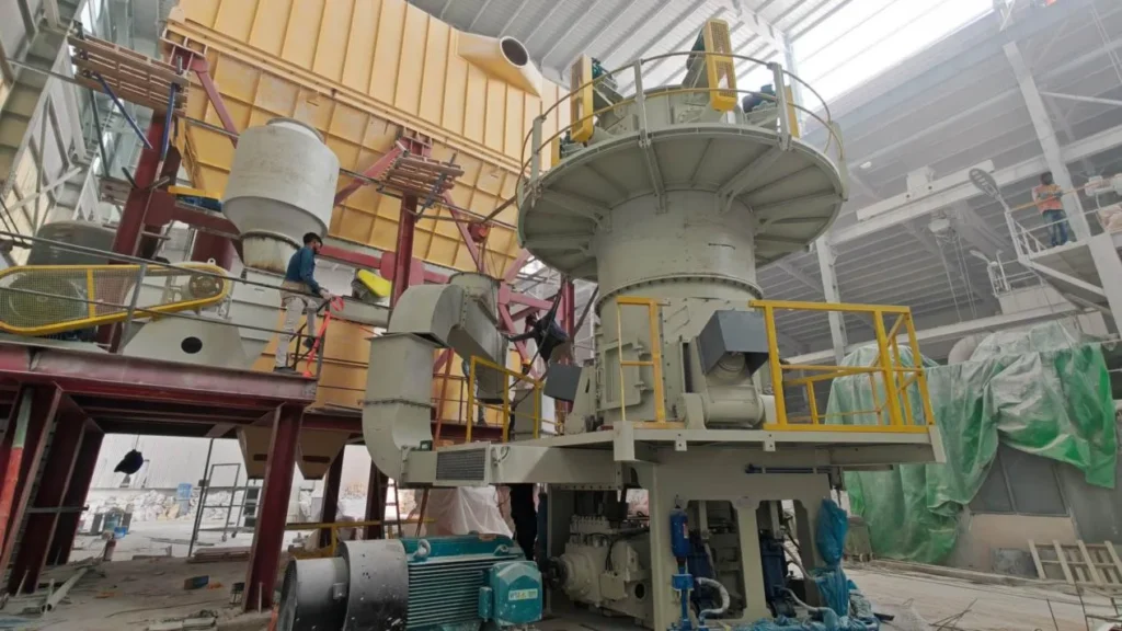 Cement Vertical Grinding Mill For Cement Material Plant-SBM Ultrafine Powder Technology cement plant vertical roller mill installed in cement production workshop