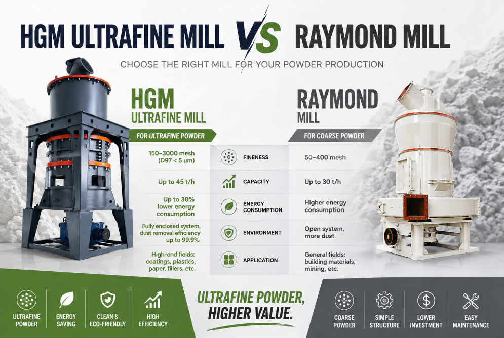HGM Ultrafine Ring Roller Grinding Mill Vs  Raymond Mill