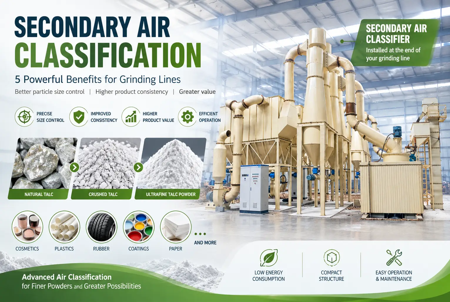 What is Secondary Air Classification and Why Your Grinding Line Needs It